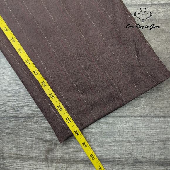 Chadwick's Petite Pin Striped Wool Pants Size 8P - Picture 5 of 6